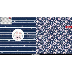 Jersey Panel - Frl. von Julie Little Bird told me blau weiß gestreift